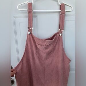 Pink corduroy dress skirtall 2X